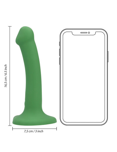 Non-Phallic Vibrating Dildo - Small - Forest Green