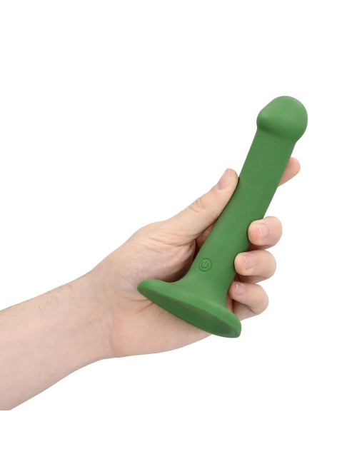 Non-Phallic Vibrating Dildo - Small - Forest Green