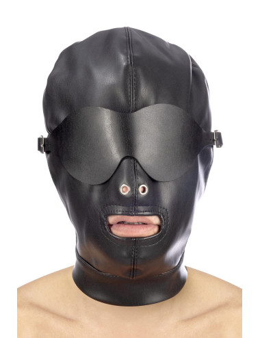 PU FETISH MOUTH HOOD