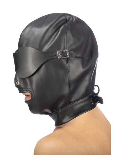 PU FETISH MOUTH HOOD