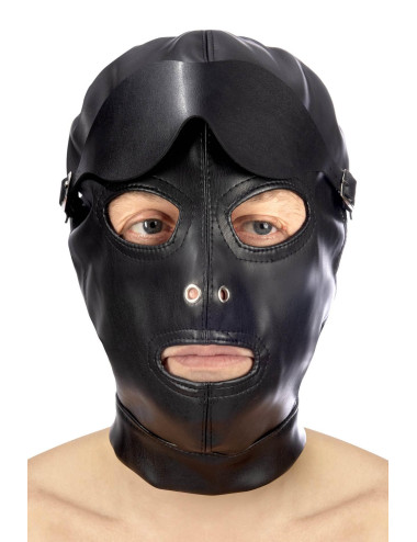PU FETISH MOUTH HOOD