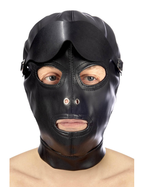 PU FETISH MOUTH HOOD