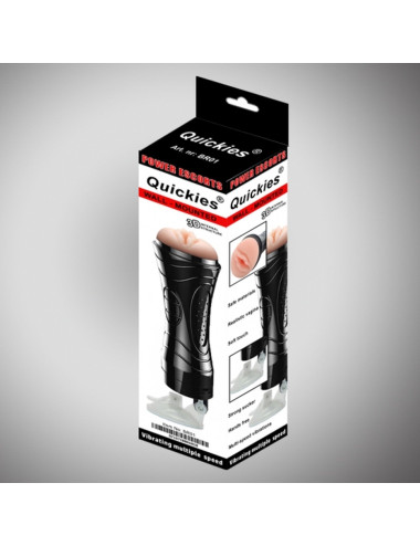 Quickies black wallmounted vibrating masturbator