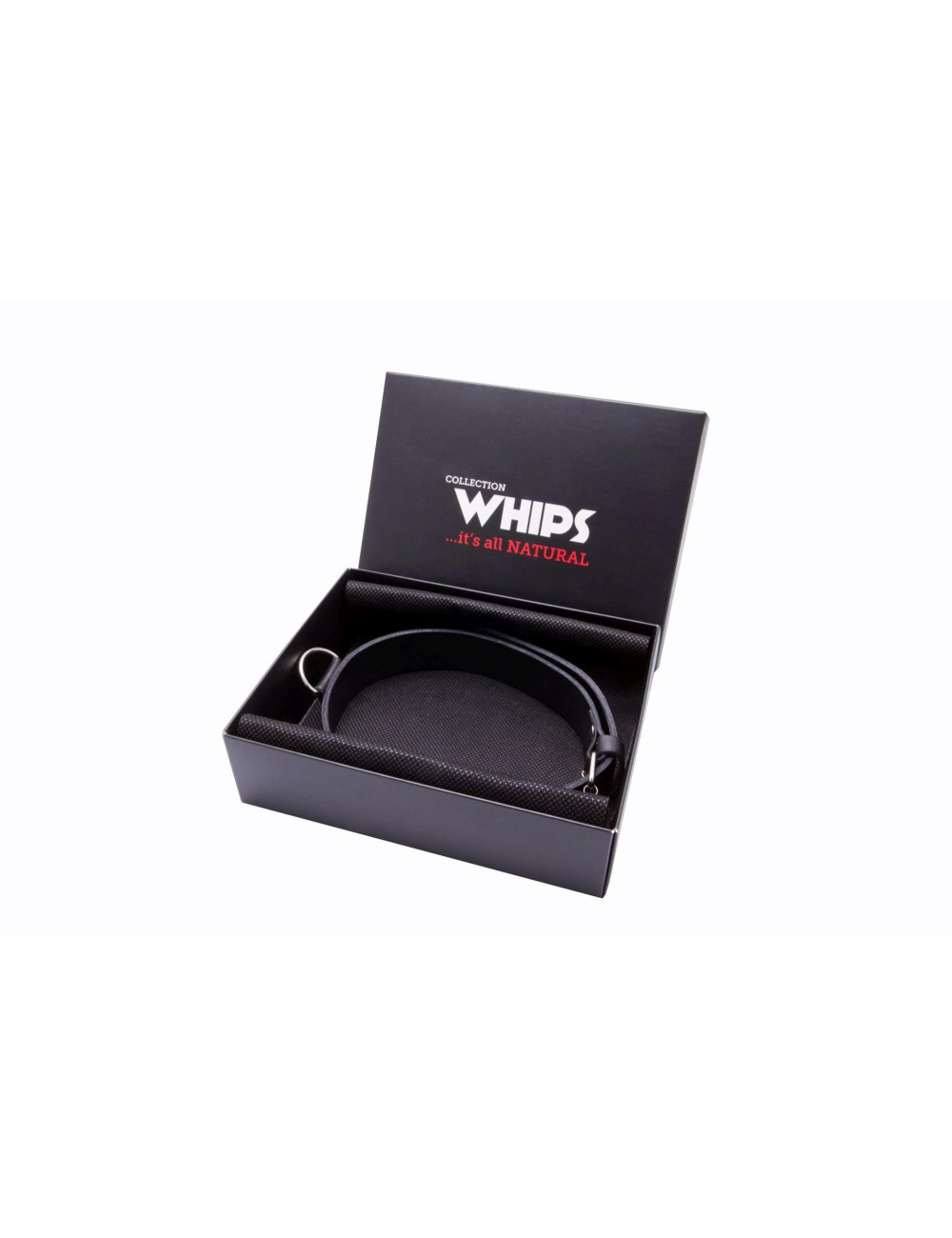 Whips Collection Męska Obroża Skórzana Wąska Czarna