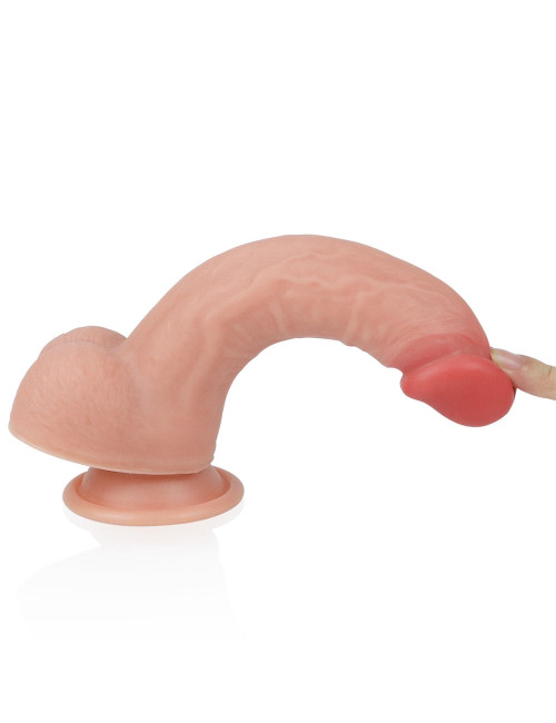 Lovetoy Dual Layered Platinum Silicone Cock – Dildo 8"