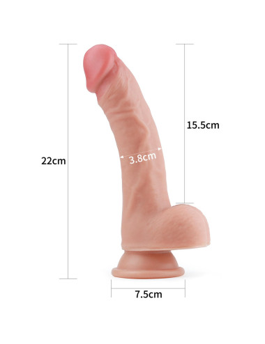 8'' Dual layered Platinum Silicone Cock