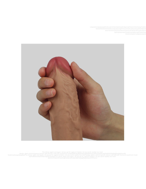 Lovetoy Dual Layered Platinum Silicone Cock – Dildo 8"