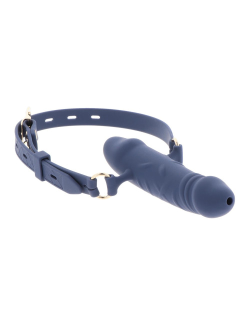 Silicone Breathable Penis Gag Blue
