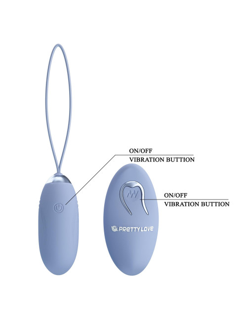 PRETTY LOVE - JENNY Dream chaser 1, Blue, Wireless remote control 12 vibration functions