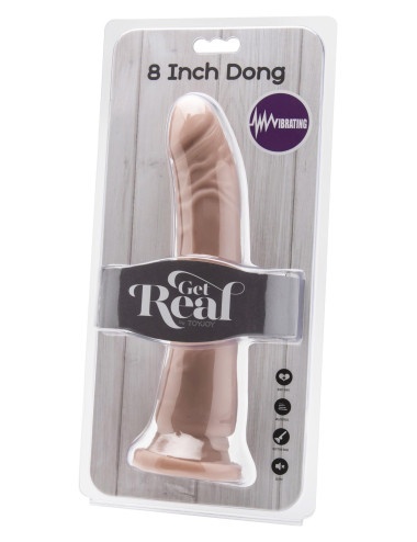 Dong 8 inch Vibrating Light skin tone