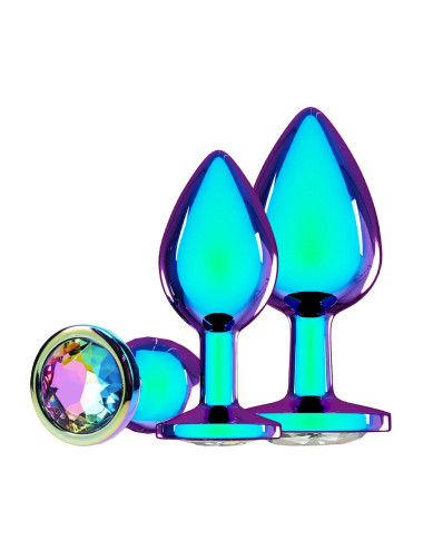 Venice Collection - Metal Anal Plug Set - Iridescent