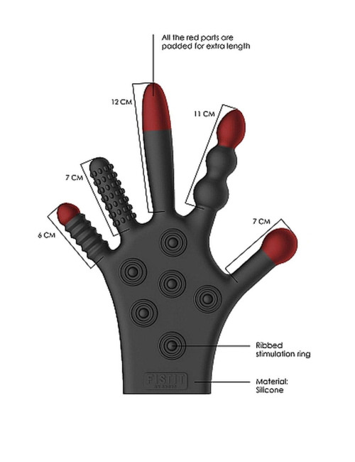 Silicone Stimulation Glove - Black