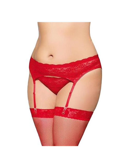 SoftLine Collection Czerwony Pas do Garterbelt 3305 Plus Size 2XL