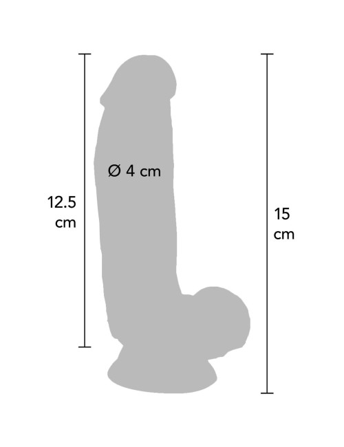 ToyJoy 6-calowe Dildo z Jajami i Wibracją w Kolorze Skóry