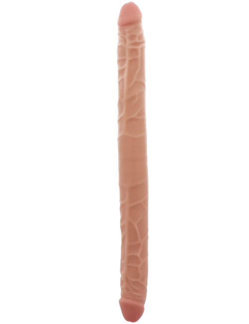 Double Dong 16 Inch Light Skin Tone - Dildo Podwójne, Zabawki Eroticzne SCALA