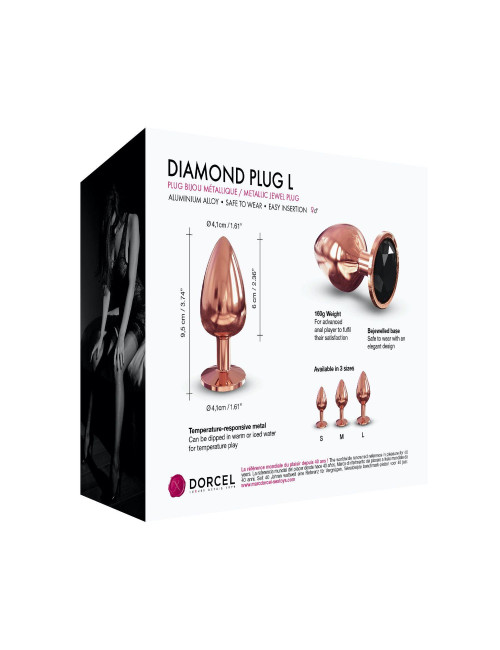 DIAMOND PLUG L – Korek analny z diamentem Marc Dorcel | Zabawki analne i biżuteria analna