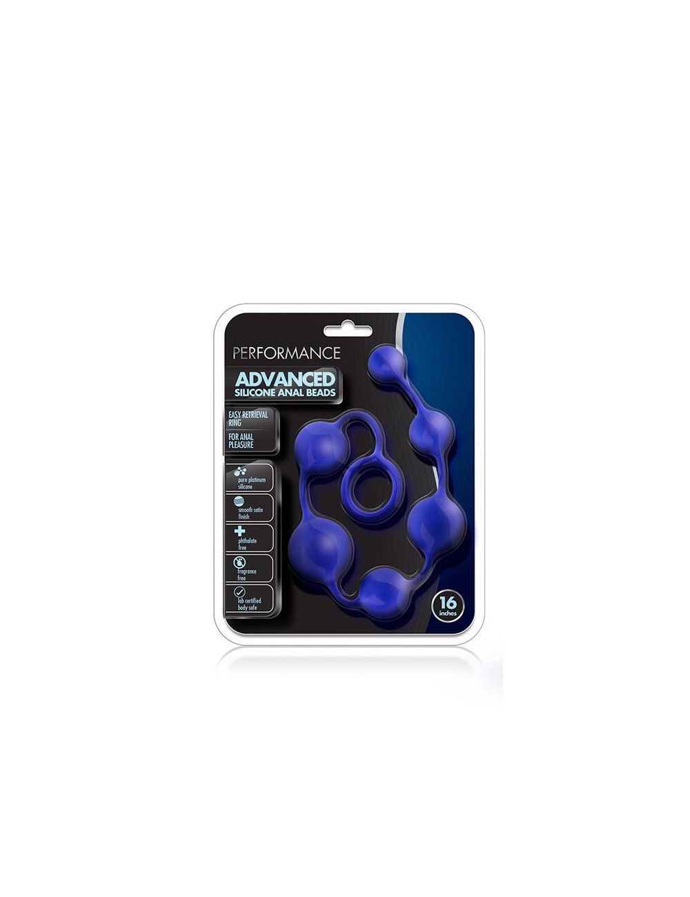 Blush Performance Silicone Anal Beads Indigo - Koraliki Analne