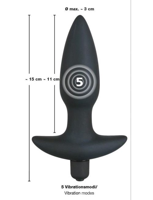 Black Velvet Wibracyjny korek analny Medium