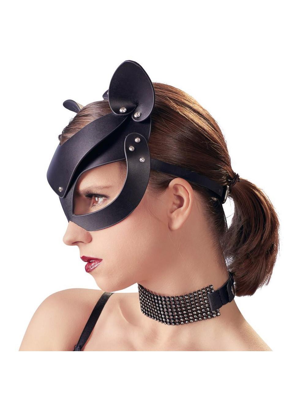 Bad Kitty Cat Mask Rhinestones