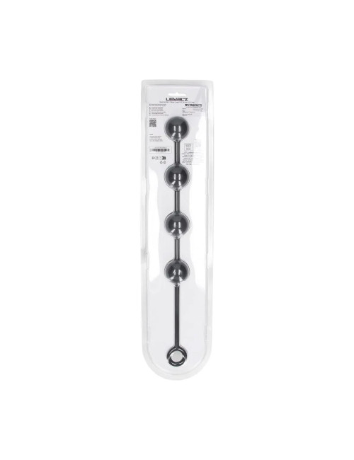 Kule analne silikonowe Round L 40 mm - czarne | Zabawki / Anal / Pręty