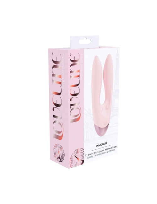 Amour Dual Motor Vibe Pink – Wibrator Podwójny, Zabawki/Wibratory/Podwójne