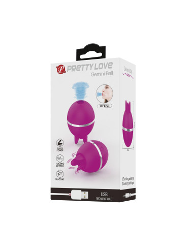 PRETTY LOVE - Gemini Ball, Silicone, USB rechargeable