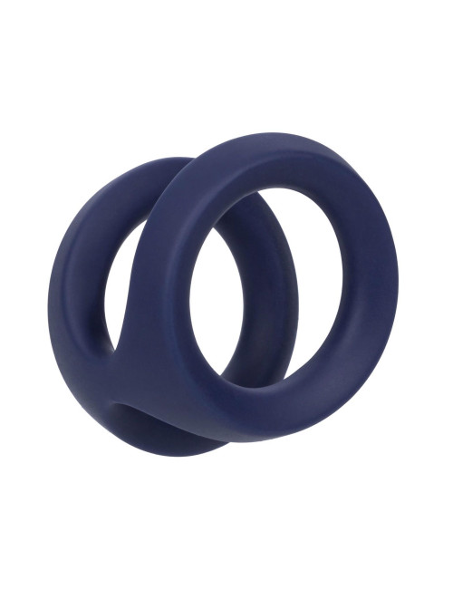 Viceroy Dual Ring Blue - Pierścień silikonowy bez wibracji, podwójny