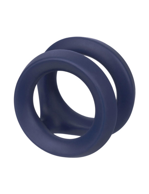 Viceroy Dual Ring Blue - Pierścień silikonowy bez wibracji, podwójny