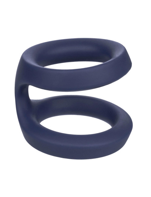 Viceroy Dual Ring Blue - Pierścień silikonowy bez wibracji, podwójny