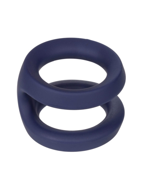 Viceroy Dual Ring Blue - Pierścień silikonowy bez wibracji, podwójny