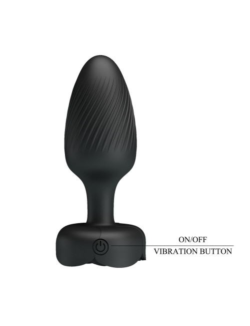 PRETTY LOVE Varian – Silikonowy wibrujący plug analny, 10 trybów LED
