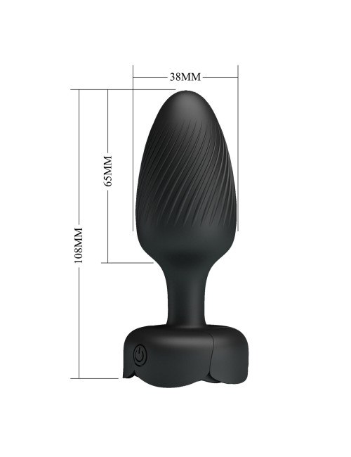 PRETTY LOVE Varian – Silikonowy wibrujący plug analny, 10 trybów LED