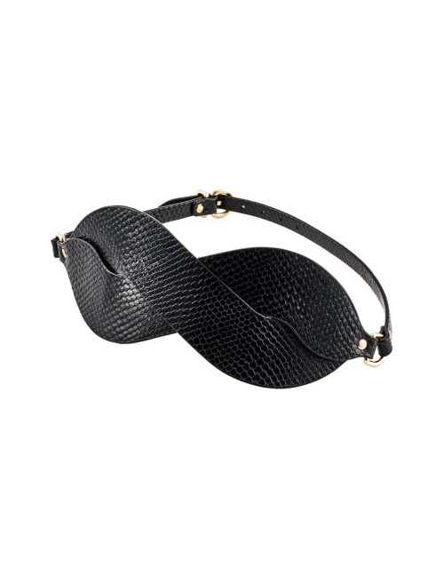 Guilty Pleasure Beacon Braided Blindfold - opaska BDSM z wegańską skórą PU, maski, luksusowe zabawki