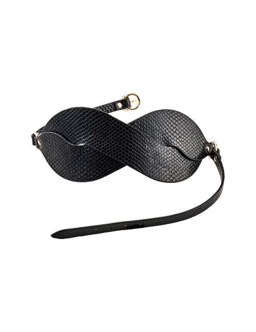 Guilty Pleasure Beacon Braided Blindfold - opaska BDSM z wegańską skórą PU, maski, luksusowe zabawki