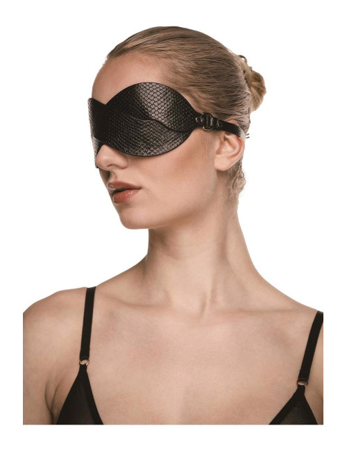 Guilty Pleasure Beacon Braided Blindfold - opaska BDSM z wegańską skórą PU, maski, luksusowe zabawki