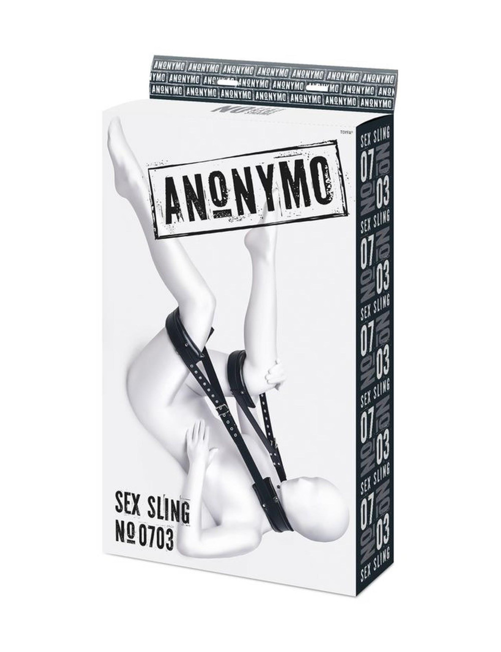 Anonymo fixing sling, PU leather, black, 145 cm