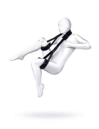 Anonymo fixing sling, PU leather, black, 145 cm