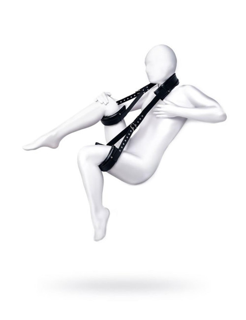 Anonymo fixing sling, PU leather, black, 145 cm