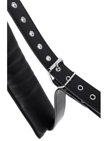 Anonymo fixing sling, PU leather, black, 145 cm