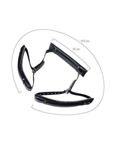 Anonymo fixing sling, PU leather, black, 145 cm