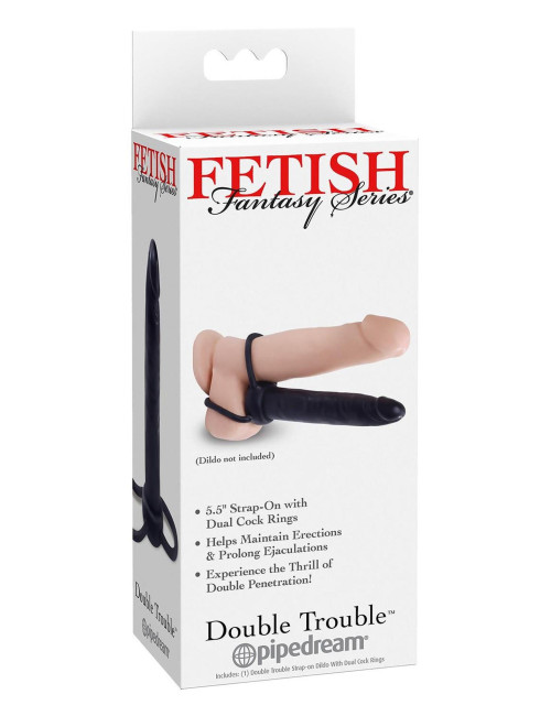 Pipedream Fetish Fantasy Series Double Trouble - czarny wibrator