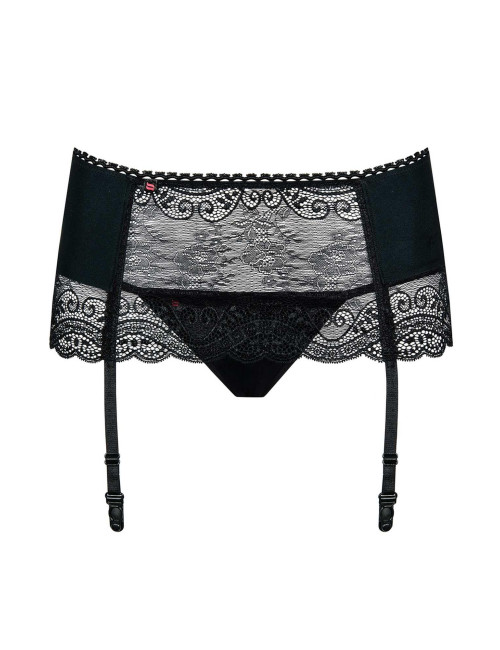 Obsessive Miamor Pas do Pończoch z Koronką i Stringi S/M