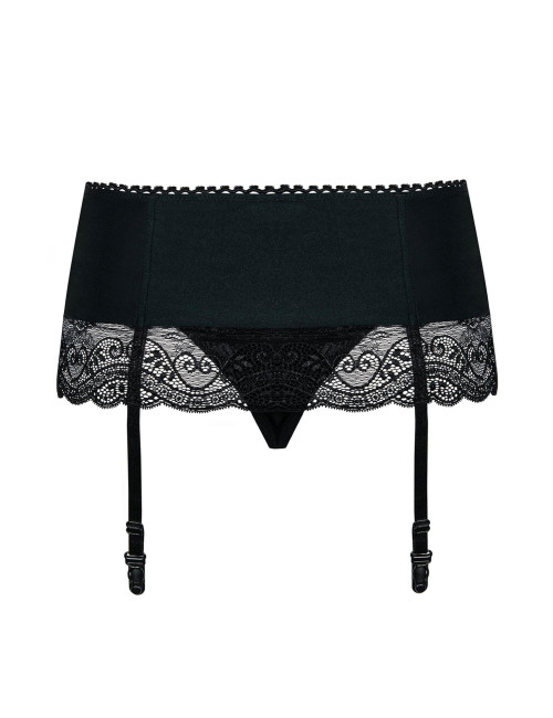 Obsessive Miamor Pas do Pończoch z Koronką i Stringi S/M
