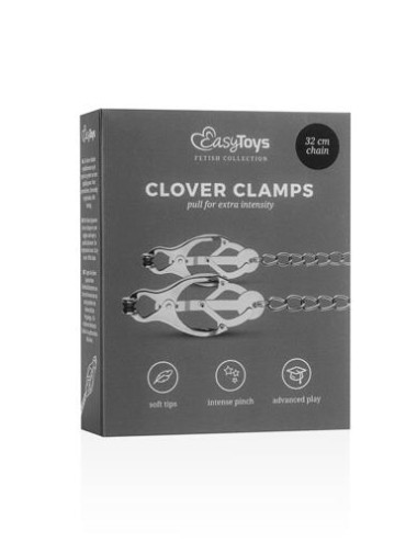 Stymulator Sutków Clover – Klipsy na Sutki z Łańcuchem, BDSM Zabawki