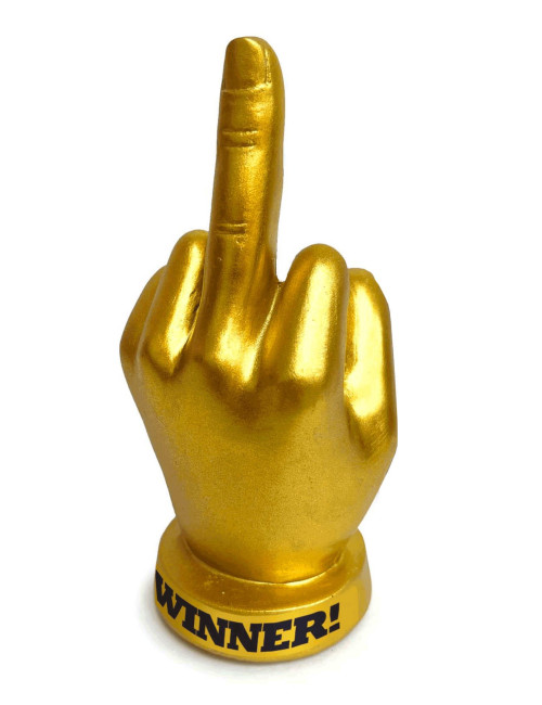 Golden F-U Finger Trophy