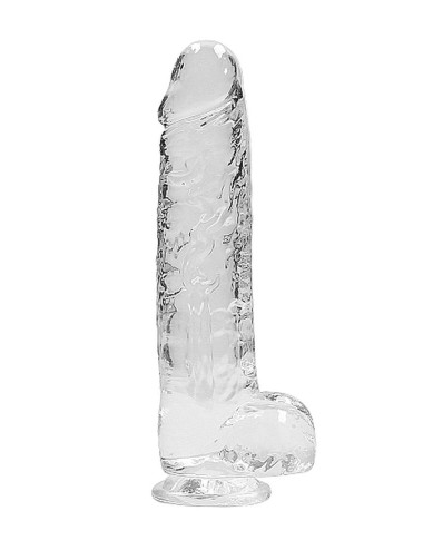 9 / 23 cm Realistic Dildo With Balls - Transparent