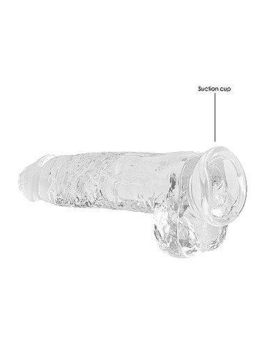 9 / 23 cm Realistic Dildo With Balls - Transparent