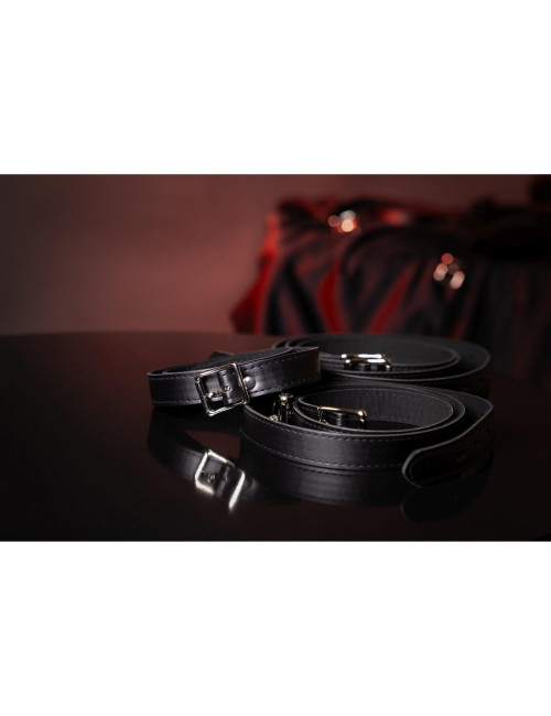 Ouch! Full Body Bondage Belts Czarne Pasy Krępujące