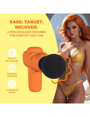 Mini Rechargable Microboost Massager - Orange