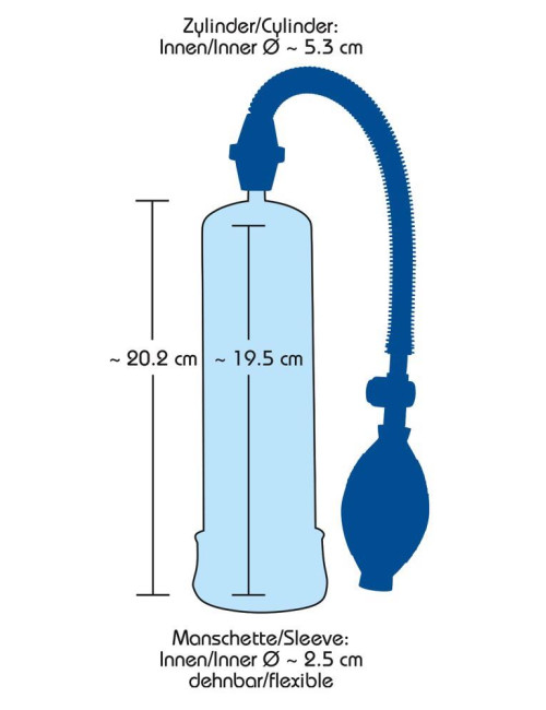Bang Bang Blue Penis Pump blue